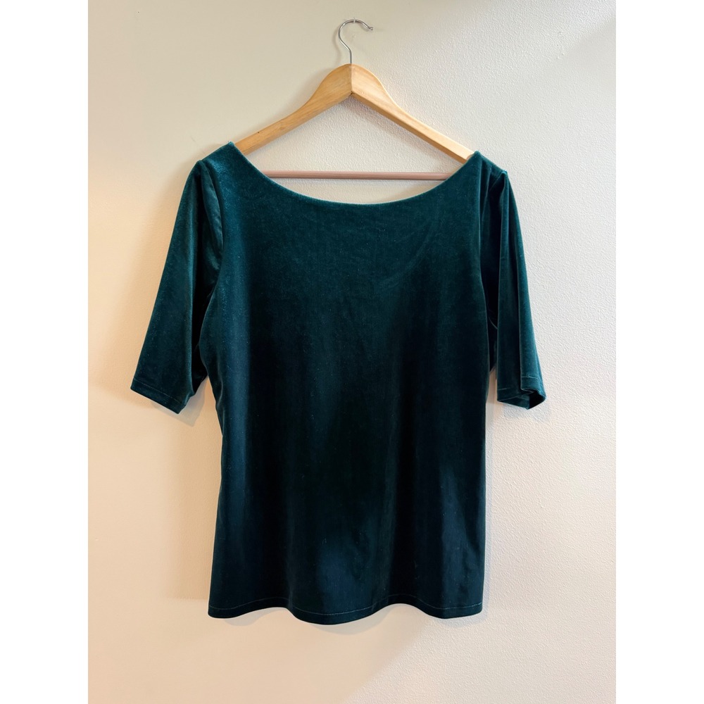 Boden Womens Velvet top holiday party dark Green Size US 14